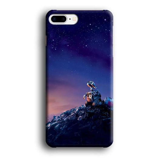 Wall-e Looks Up at The Sky iPhone 8 Plus Case-Plastic / Full Wrap (3D Case)-Xtracase