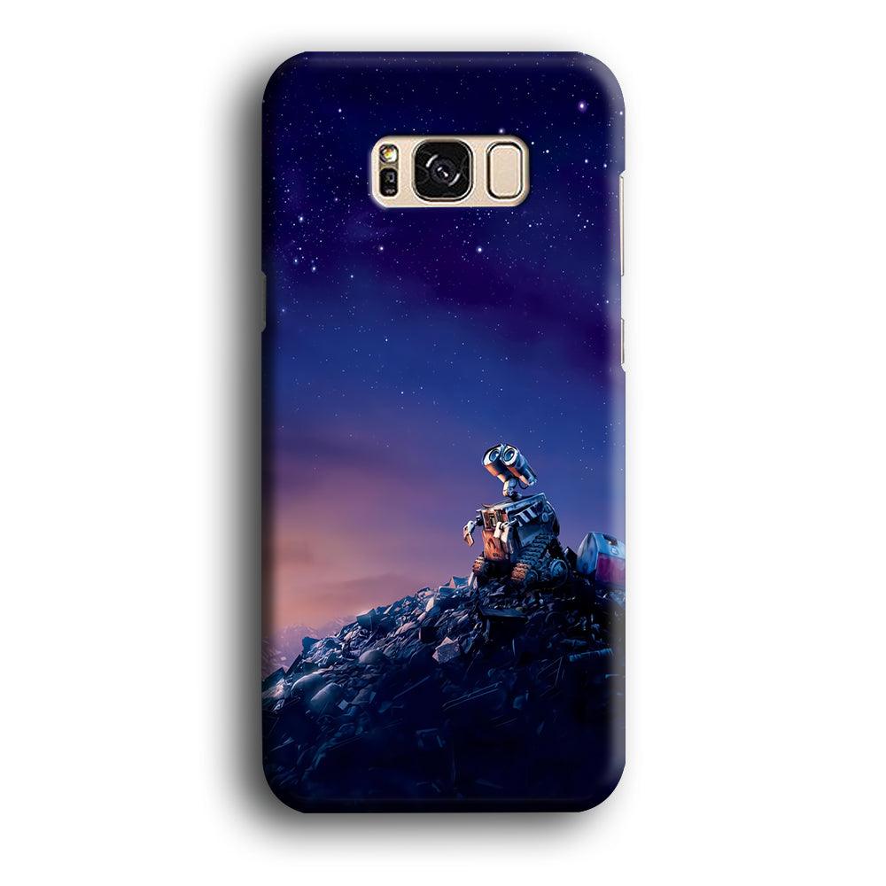 Wall-e Looks Up at The Sky Samsung Galaxy S8 Case-Plastic / Full Wrap (3D Case)-Xtracase