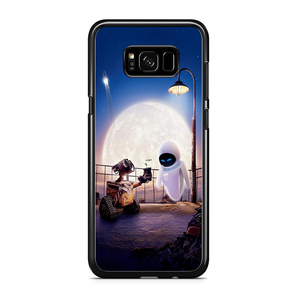 Wall-e With The Couple Samsung Galaxy S8 Case-Rubber / Black (2D Case)-Xtracase