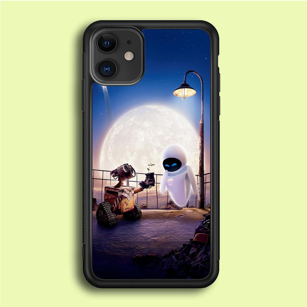 Wall-e With The Couple iPhone 12 Mini Case-Rubber / Black (2D Case)-Xtracase