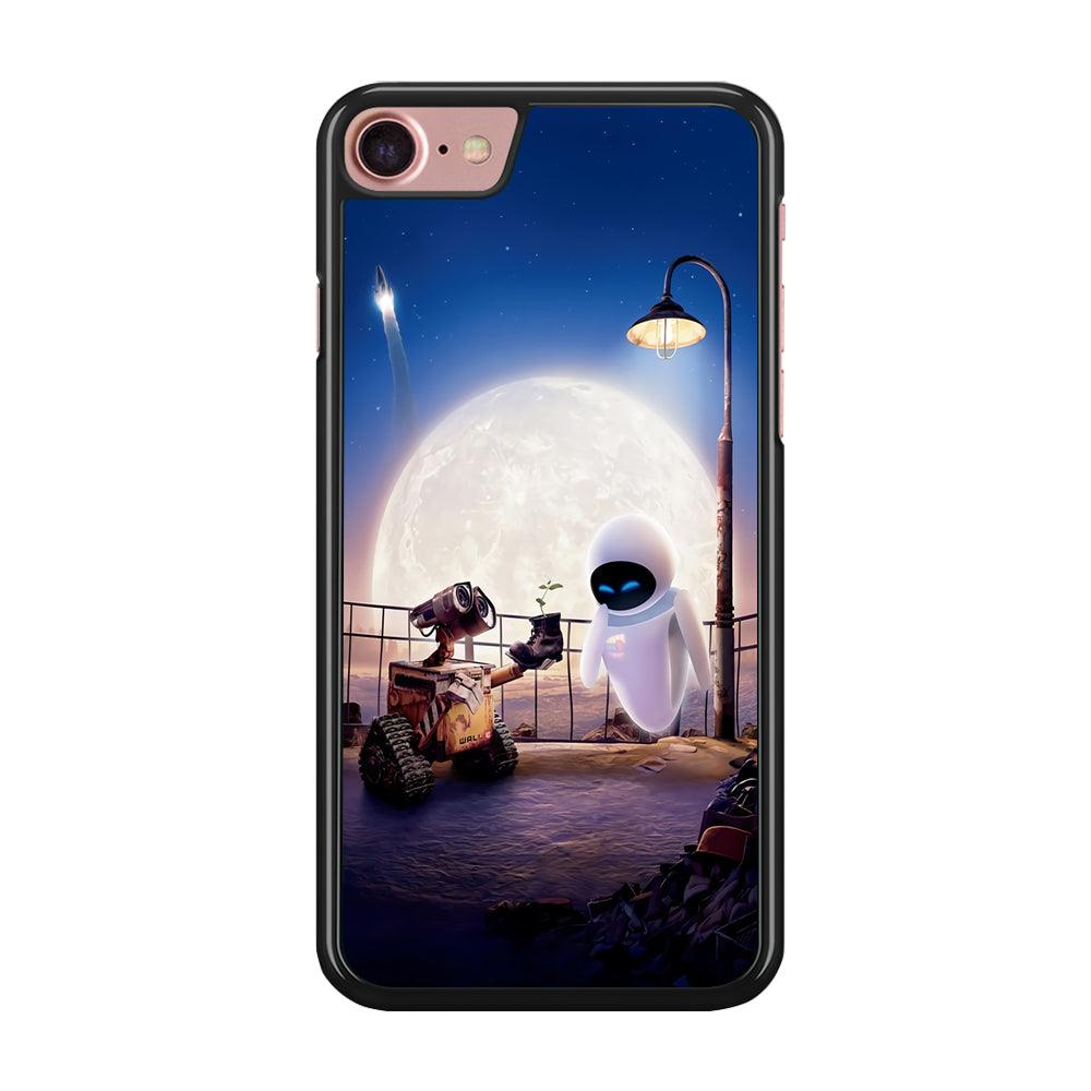 Wall-e With The Couple iPhone 7 Case-Rubber / Black (2D Case)-Xtracase