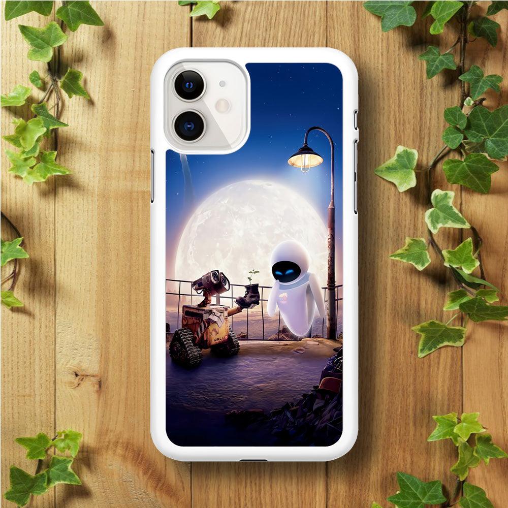 Wall-e With The Couple iPhone 11 Case-Rubber / White (2D Case)-Xtracase