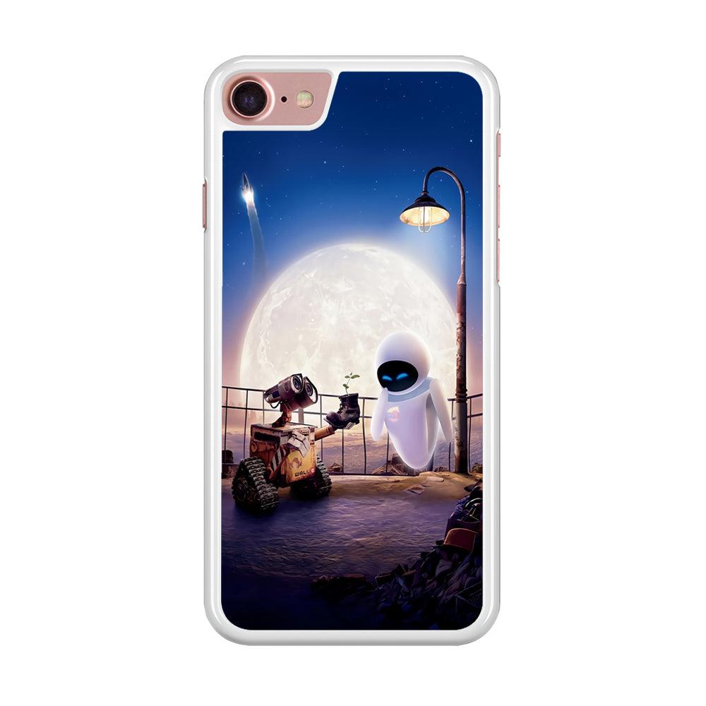 Wall-e With The Couple iPhone 7 Case-Rubber / White (2D Case)-Xtracase