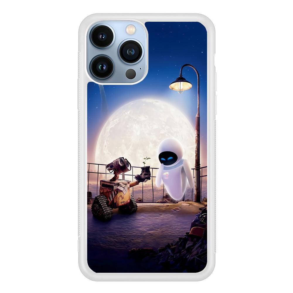 Wall-e With The Couple iPhone 13 Pro Case-Rubber / White (2D Case)-Xtracase