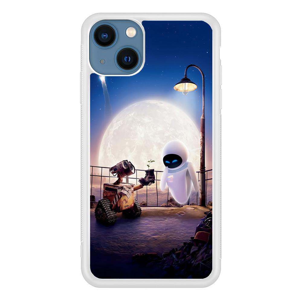 Wall-e With The Couple iPhone 13 Mini Case-Rubber / White (2D Case)-Xtracase