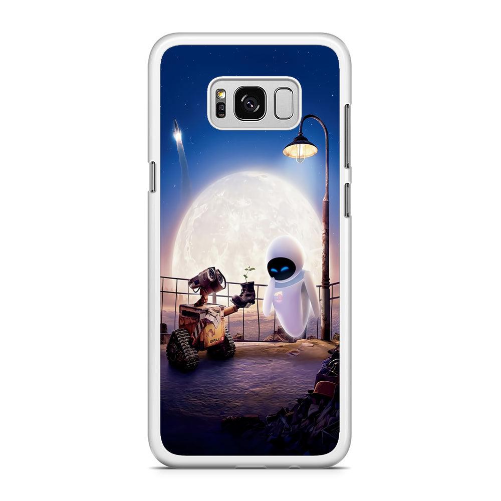 Wall-e With The Couple Samsung Galaxy S8 Case-Rubber / White (2D Case)-Xtracase