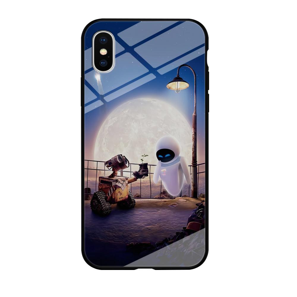 Wall-e With The Couple iPhone X Case-Tempered Glass Case-Xtracase