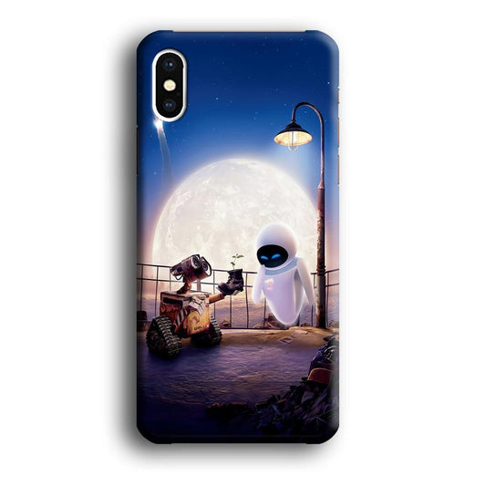 Wall-e With The Couple iPhone X Case-Plastic / Full Wrap (3D Case)-Xtracase