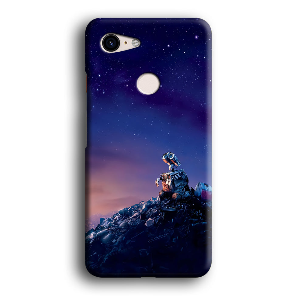 Wall-e Looks Up at The Sky Google Pixel 3 3D Case