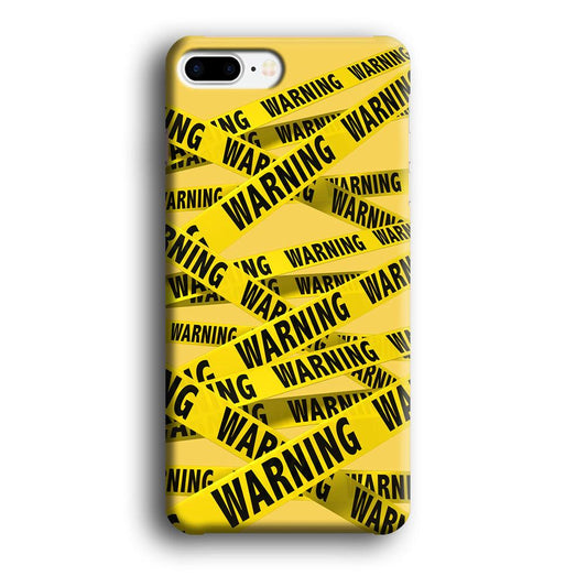 Warning Line Yellow iPhone 8 Plus 3D Case-Xtracase