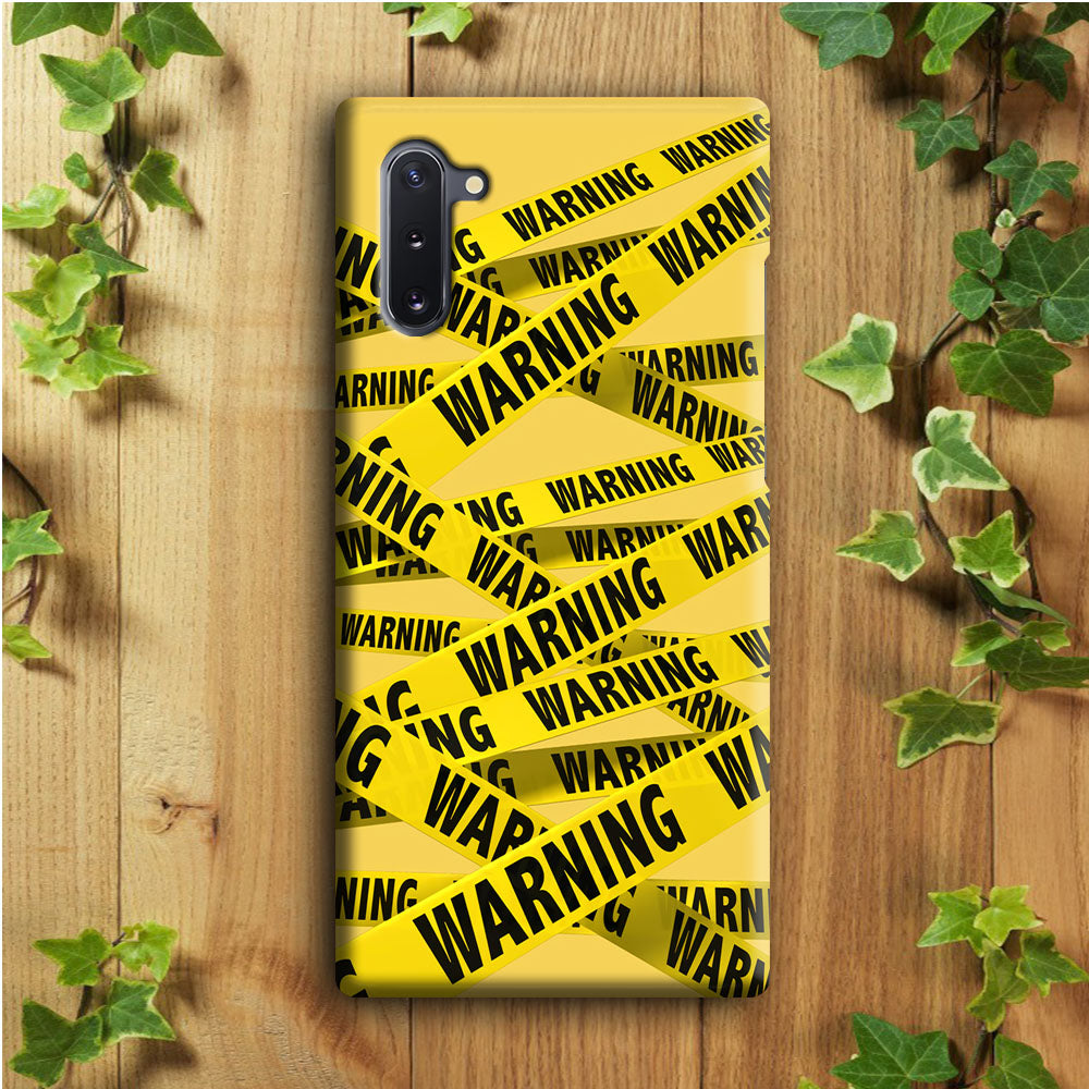 Warning Line Yellow Samsung Galaxy Note 10 Case