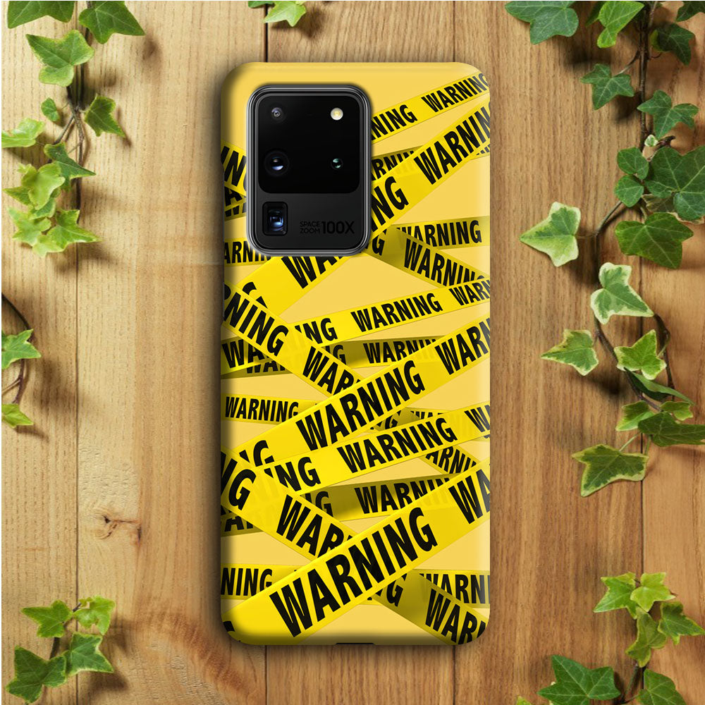 Warning Line Yellow Samsung Galaxy S20 Ultra Case