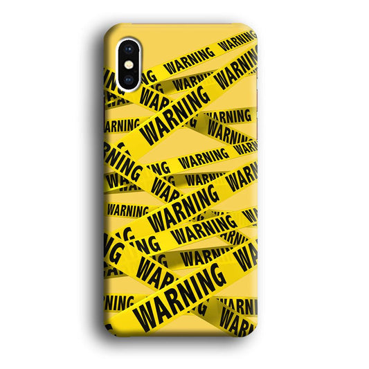 Warning Line Yellow iPhone Xs 3D Case-Xtracase