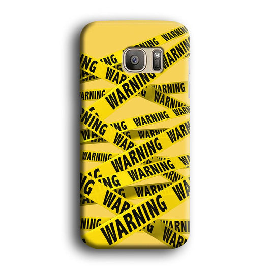 Warning Line Yellow Samsung Galaxy S7 Edge 3D Case-Xtracase
