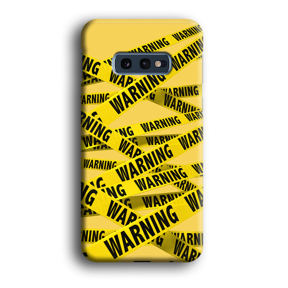 Warning Line Yellow Samsung Galaxy S10E 3D Case