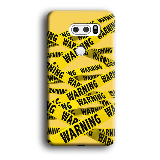 Warning Line Yellow LG V30 3D Case