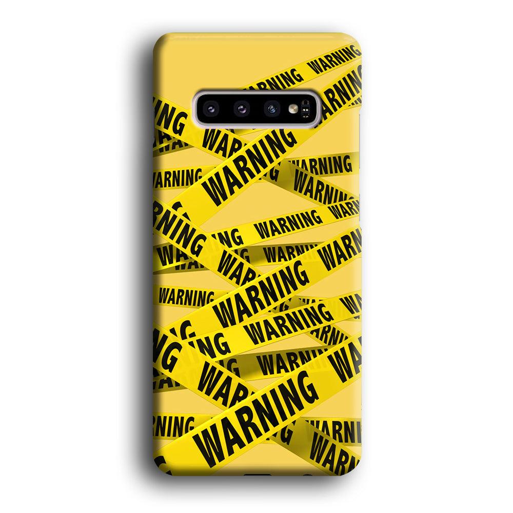 Warning Line Yellow Samsung Galaxy S10 3D Case-Xtracase