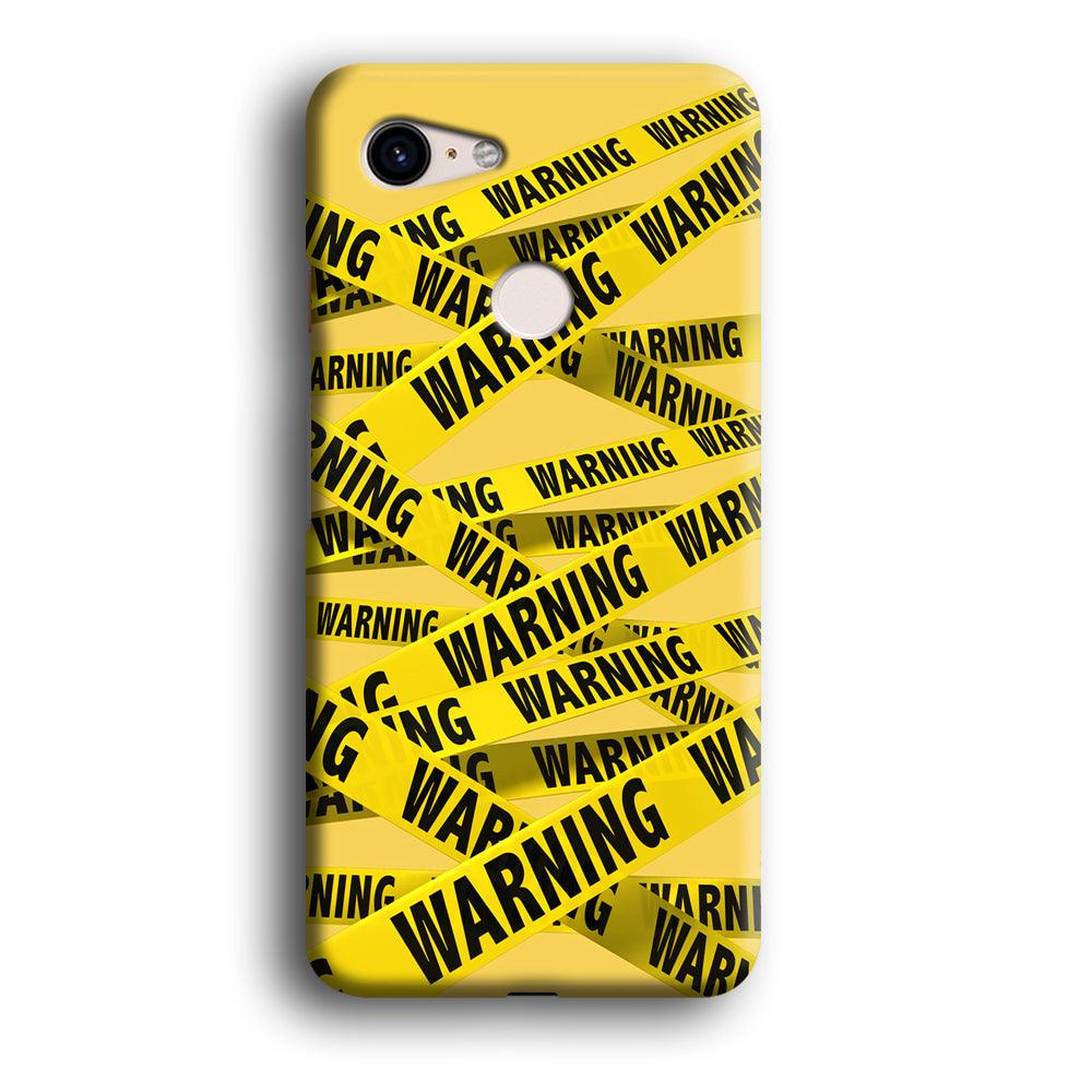 Warning Line Yellow Google Pixel 3 3D Case-Xtracase