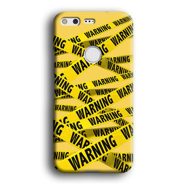 Warning Line Yellow Google Pixel XL 3D Case