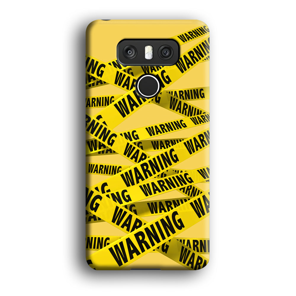 Warning Line Yellow LG G6 3D Case
