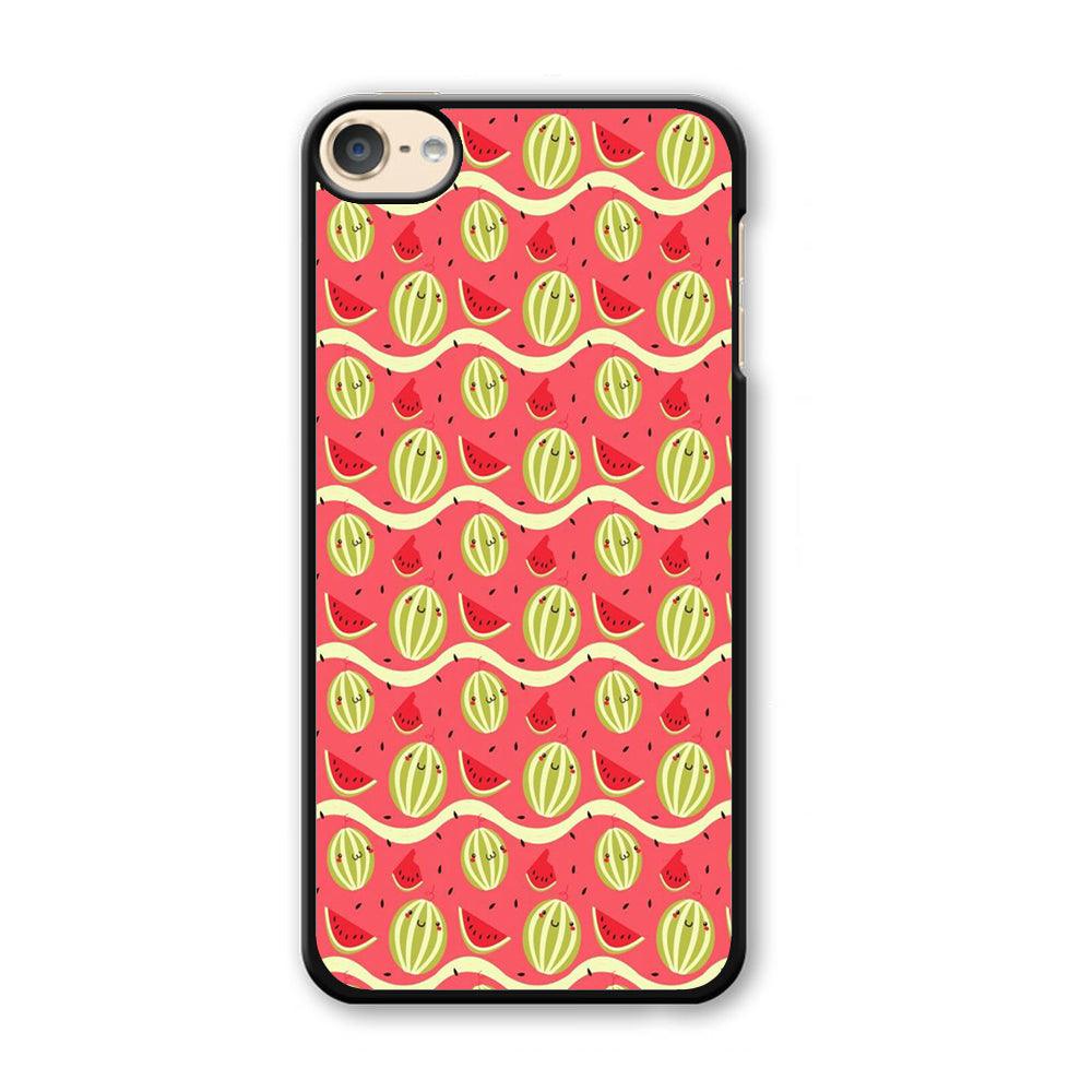 Watermelon Pattern Red iPod Touch 6 Case-Plastic / Full Wrap (3D Case)-Xtracase