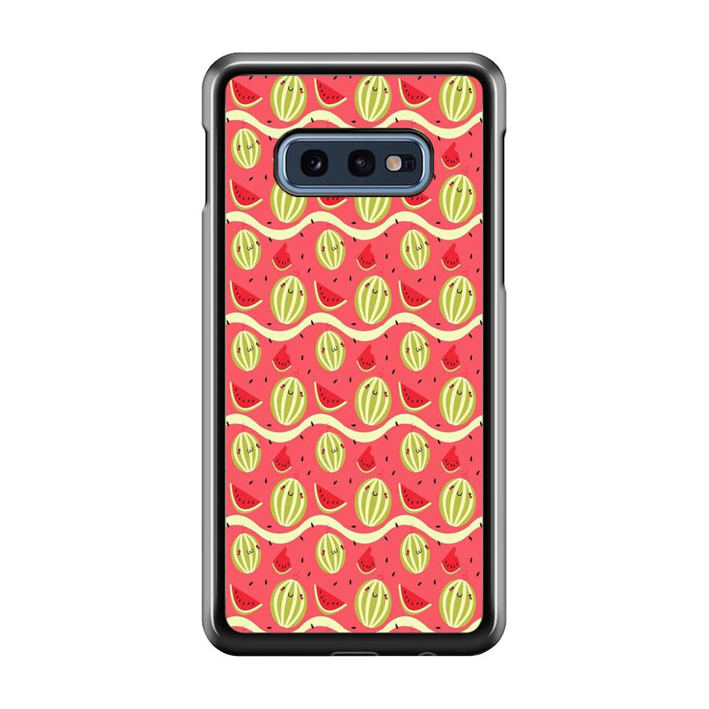 Watermelon Pattern Red Samsung Galaxy S10E Case-Plastic / Full Wrap (3D Case)-Xtracase