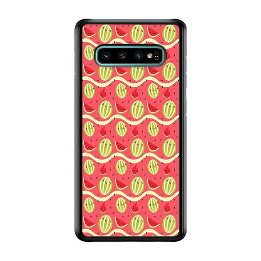 Watermelon Pattern Red Samsung Galaxy S10 Plus Case-Plastic / Full Wrap (3D Case)-Xtracase