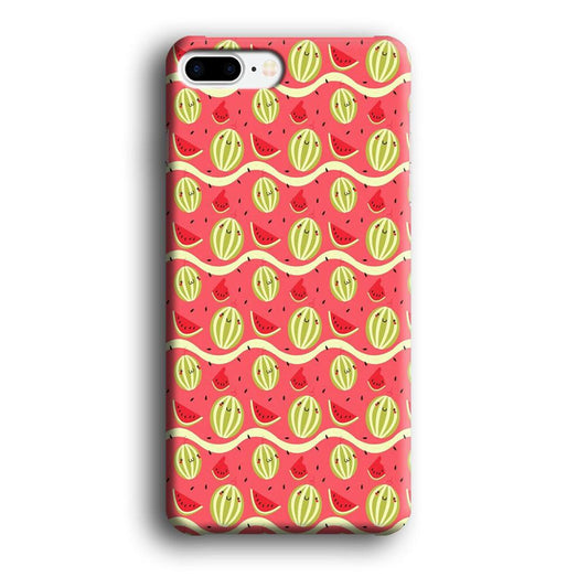 Watermelon Pattern Red iPhone 8 Plus Case-Plastic / Full Wrap (3D Case)-Xtracase