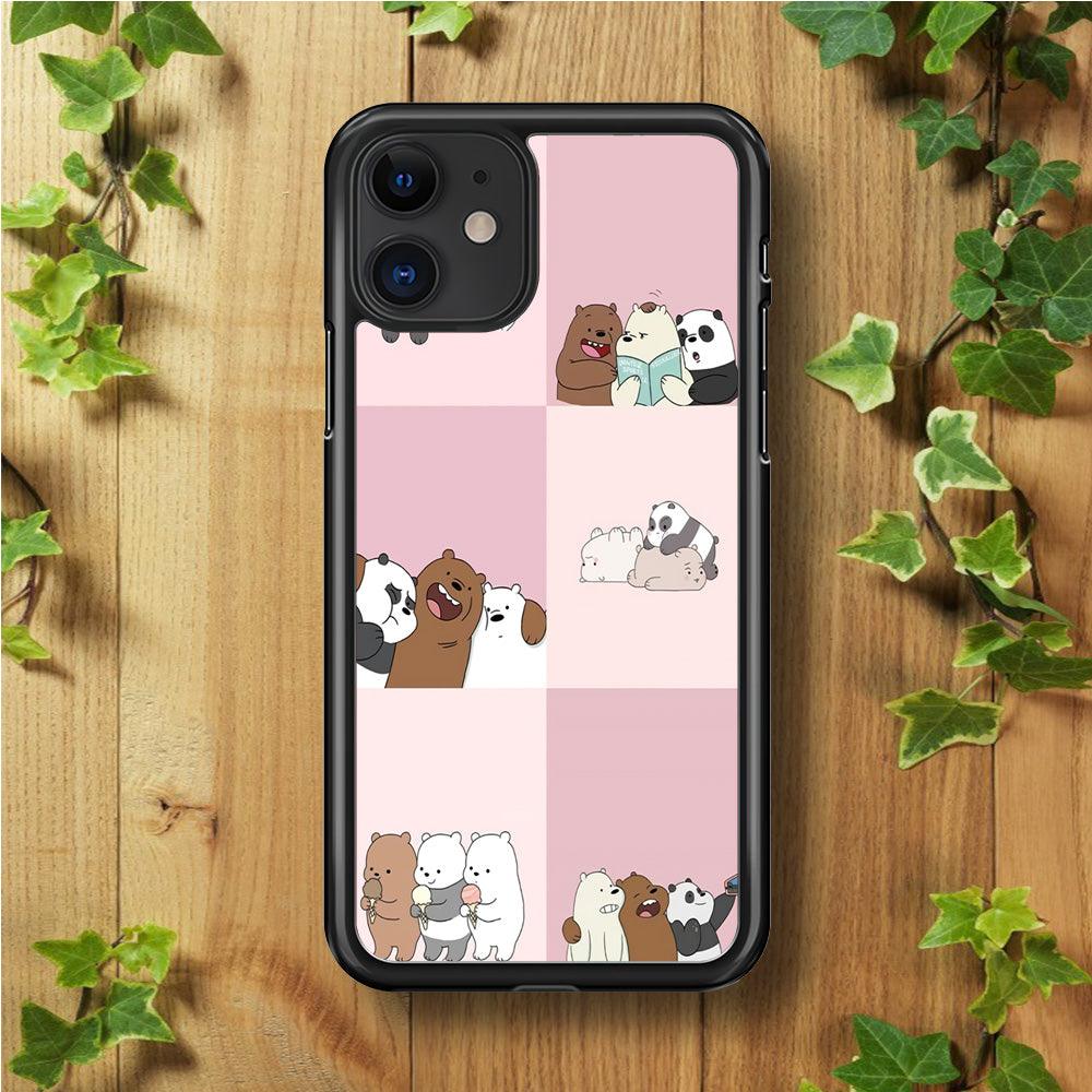 We Bare Bear Daily Life iPhone 11 Case-Rubber / Black (2D Case)-Xtracase