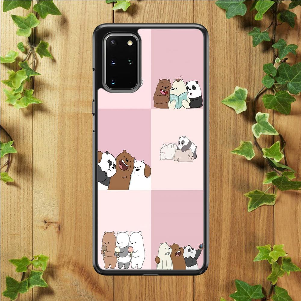 We Bare Bear Daily Life Samsung Galaxy S20 Plus Case-Plastic / Full Wrap (3D Case)-Xtracase