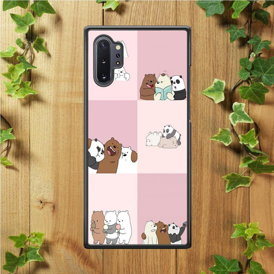 We Bare Bear Daily Life Samsung Galaxy Note 10 Plus Case-Rubber / Black (2D Case)-Xtracase