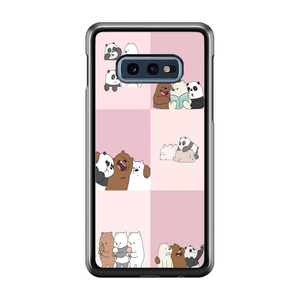 We Bare Bear Daily Life Samsung Galaxy S10E Case-Plastic / Full Wrap (3D Case)-Xtracase