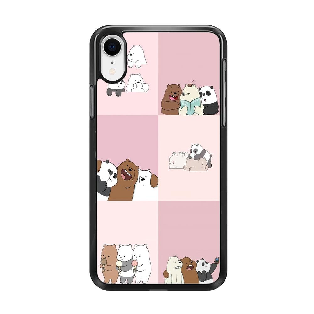 We Bare Bear Daily Life iPhone XR Case-Rubber / Black (2D Case)-Xtracase