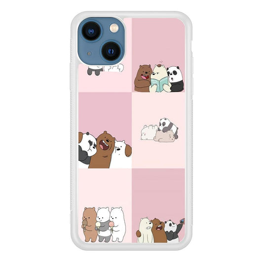 We Bare Bear Daily Life iPhone 13 Mini Case-Rubber / White (2D Case)-Xtracase