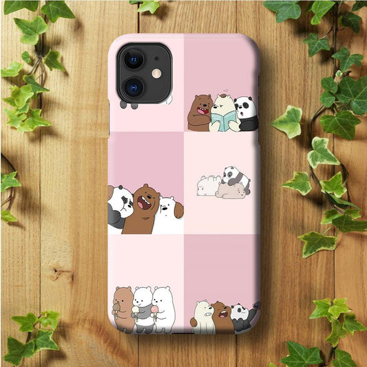 We Bare Bear Daily Life iPhone 11 Case-Plastic / Full Wrap (3D Case)-Xtracase