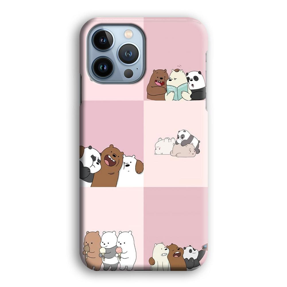 We Bare Bear Daily Life iPhone 13 Pro Max Case-Plastic / Full Wrap (3D Case)-Xtracase