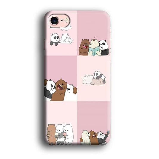We Bare Bear Daily Life iPhone 8 Case-Plastic / Full Wrap (3D Case)-Xtracase
