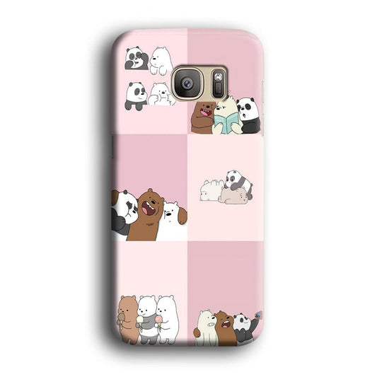 We Bare Bear Daily Life Samsung Galaxy S7 Edge Case-Plastic / Full Wrap (3D Case)-Xtracase