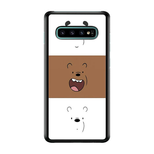 We Bare Bear Face Samsung Galaxy S10 Plus Case-Plastic / Full Wrap (3D Case)-Xtracase