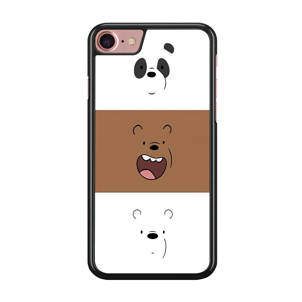 We Bare Bear Face iPhone 7 Case-Rubber / Black (2D Case)-Xtracase