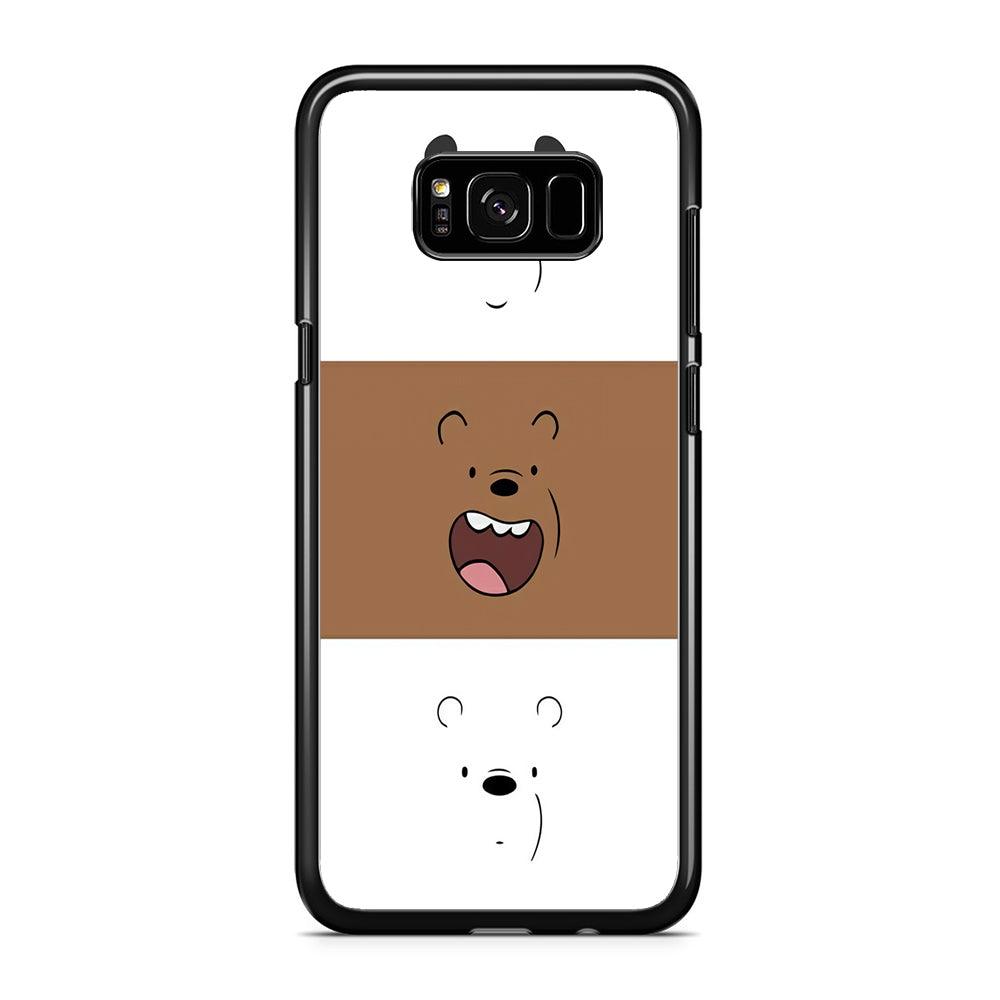 We Bare Bear Face Samsung Galaxy S8 Case-Rubber / Black (2D Case)-Xtracase