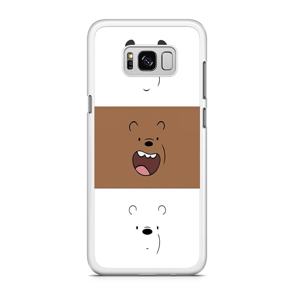 We Bare Bear Face Samsung Galaxy S8 Case-Rubber / White (2D Case)-Xtracase