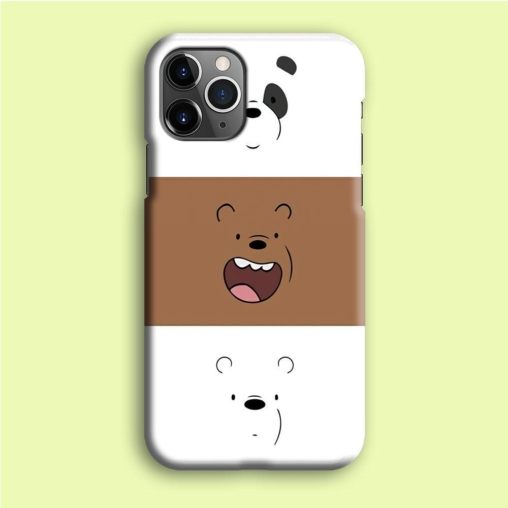 We Bare Bear Face iPhone 12 Pro Case-Plastic / Full Wrap (3D Case)-Xtracase
