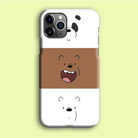 We Bare Bear Face iPhone 12 Pro Case-Plastic / Full Wrap (3D Case)-Xtracase