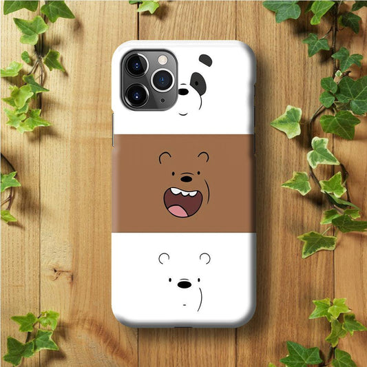 We Bare Bear Face iPhone 11 Pro Case-Plastic / Full Wrap (3D Case)-Xtracase