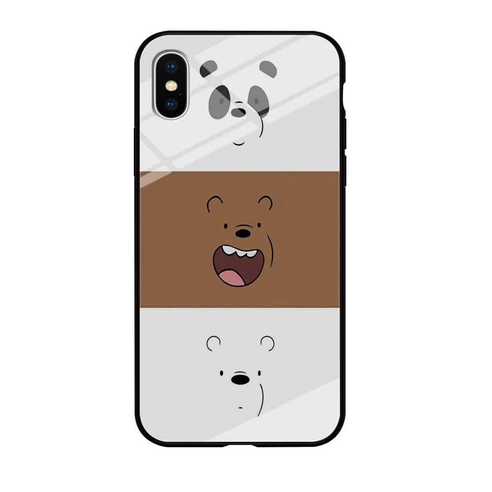 We Bare Bear Face iPhone Xs Max Case-Tempered Glass Case-Xtracase