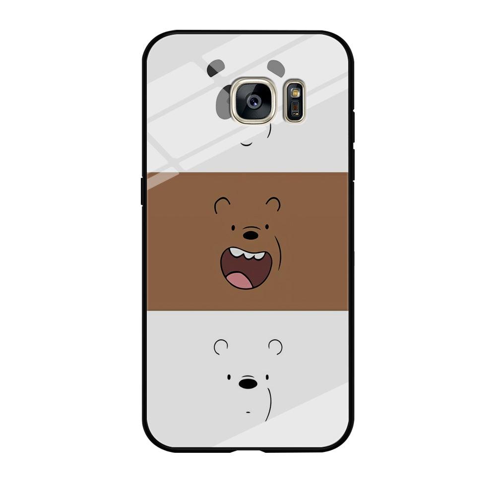 We Bare Bear Face Samsung Galaxy S7 Edge Case-Tempered Glass Case-Xtracase