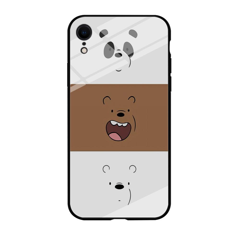 We Bare Bear Face iPhone XR Case-Tempered Glass Case-Xtracase