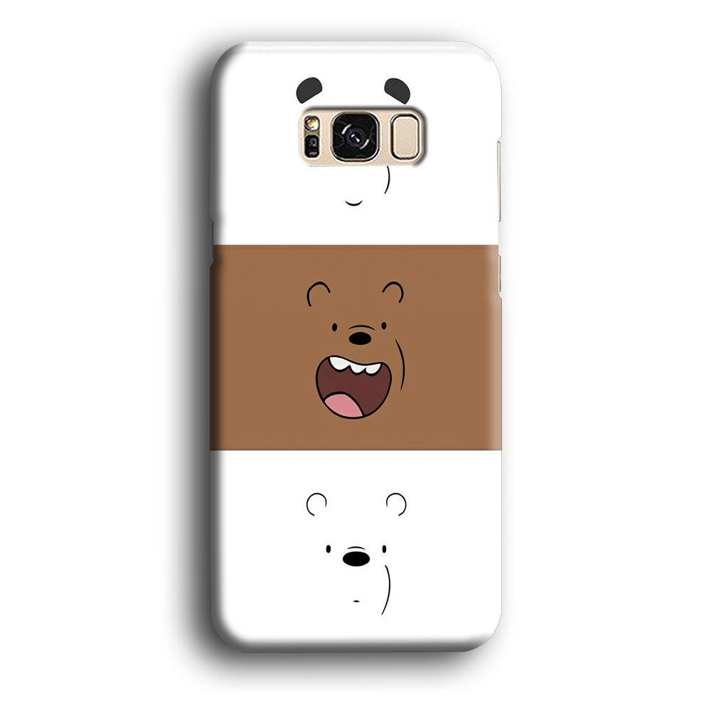We Bare Bear Face Samsung Galaxy S8 Case-Plastic / Full Wrap (3D Case)-Xtracase
