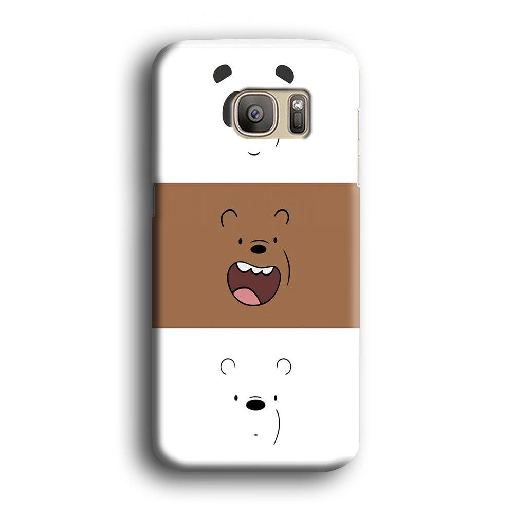 We Bare Bear Face Samsung Galaxy S7 Edge Case-Plastic / Full Wrap (3D Case)-Xtracase
